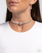 Load image into Gallery viewer, Twisted Twin - Pink Choker Necklace