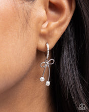 Load image into Gallery viewer, Charming Coquette - White Hoop Earrings