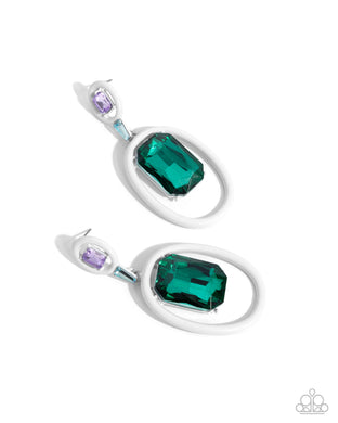 Dipped in Dazzle - White Post Earrings