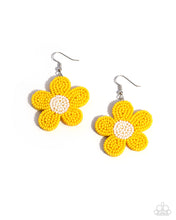 Load image into Gallery viewer, Seed Bead Vibrancy - Yellow Earrings