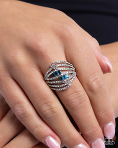 Smooth Structure - Blue Dainty Ring
