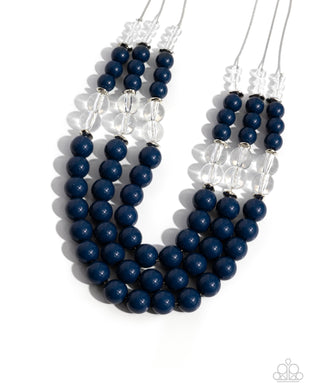 Speckled Statement - Blue Necklace