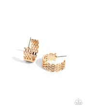 Load image into Gallery viewer, Interlocked Immunity - Gold Hoop Earrings