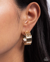 Load image into Gallery viewer, Interlocked Immunity - Gold Hoop Earrings