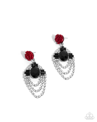 Rosy Rave - Red Post Earrings