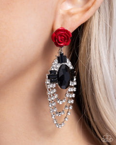 Rosy Rave - Red Post Earrings