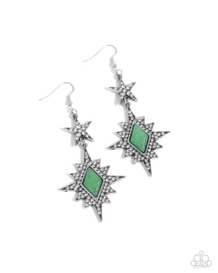 Stellar State of Mind - Green Earrings