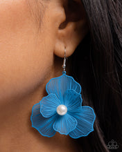 Load image into Gallery viewer, PETAL the Score - Blue Earrings