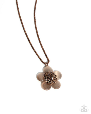 Floral Freestyle - Copper Necklace