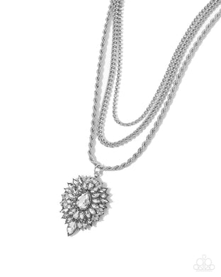 Adorably Administrative - White Necklace