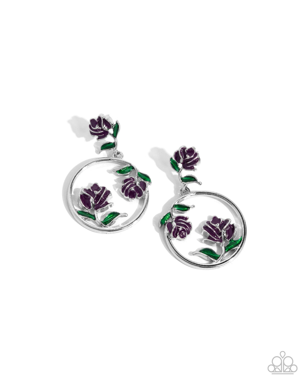 ROSE to You - Purple Post Earrings