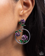 Load image into Gallery viewer, ROSE to You - Purple Post Earrings