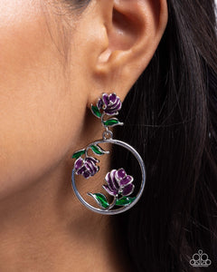 ROSE to You - Purple Post Earrings