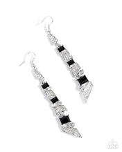 Load image into Gallery viewer, Cascading Cred - Black Earrings