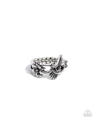 Handcrafted Hummingbird - Silver Ring