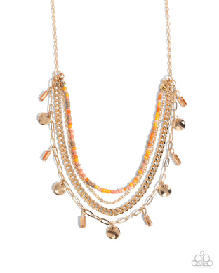 Sunset Someday - Orange Necklace