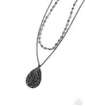Load image into Gallery viewer, Druzy Delight - Black Gunmetal Necklace