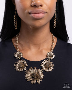 Sunflower Spring - Gold Necklace