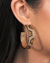 Load image into Gallery viewer, Cheetah Clique - Gold Hoop Earrings