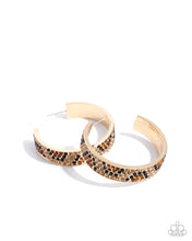 Load image into Gallery viewer, Cheetah Clique - Gold Hoop Earrings