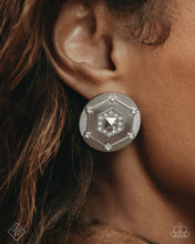 Load image into Gallery viewer, Enfolded Edge - White Post Earrings