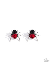 Load image into Gallery viewer, Black Widow - Red Post Earrings