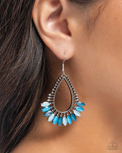 Load image into Gallery viewer, Pronged Pattern - Blue Earrings
