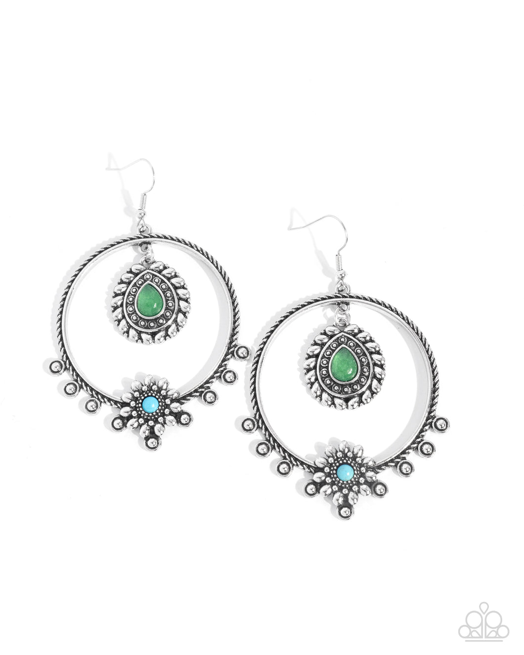 Neutral Nuance - Green Earrings