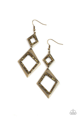 Deco Decoupage - Brass Earrings