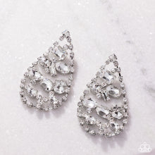 Load image into Gallery viewer, Giant Glitter - White Post Earrings