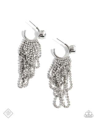 Ceaseless Chic - White Hoop Earrings