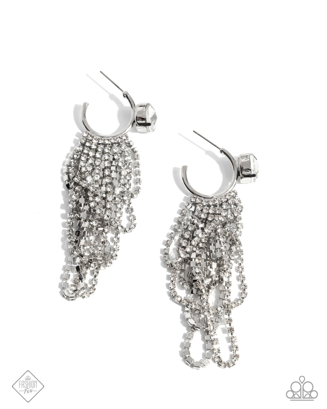 Ceaseless Chic - White Hoop Earrings