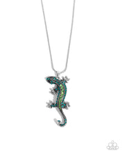 Load image into Gallery viewer, Shimmery Salamander - Green Necklace