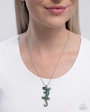 Load image into Gallery viewer, Shimmery Salamander - Green Necklace