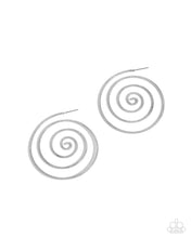 Load image into Gallery viewer, Seize the Spiral - Silver Post Earrings