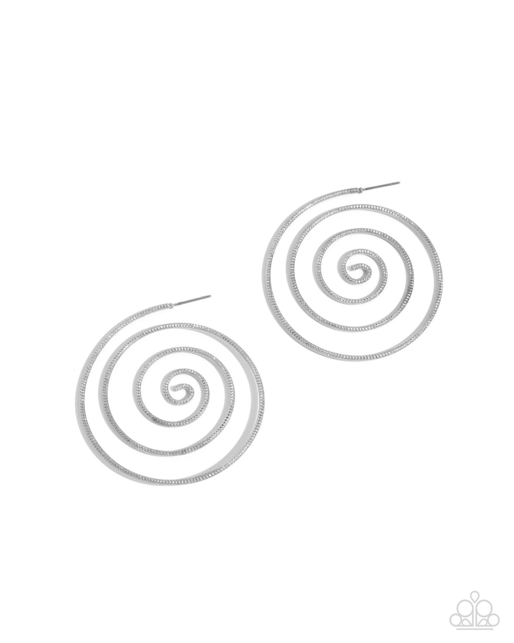 Seize the Spiral - Silver Post Earrings