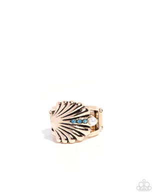 Seashell Side - Blue Ring