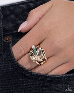 Seashell Side - Blue Ring