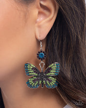 Load image into Gallery viewer, Fluttering Feature - Green Earrings