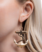 Load image into Gallery viewer, Adorable Anchor - Gold Earrings