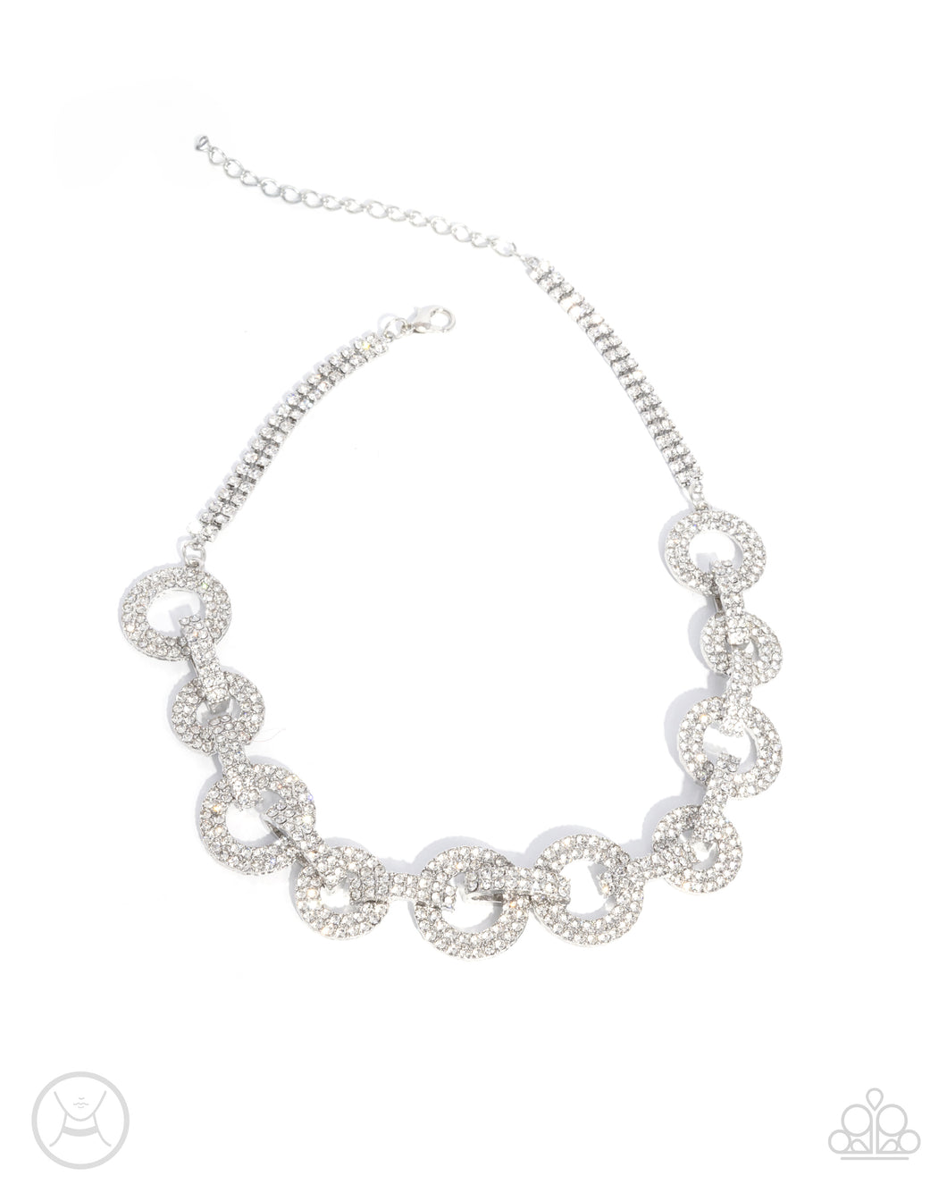Elegant Embrace - White Choker Necklace