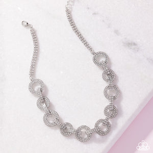 Elegant Embrace - White Choker Necklace