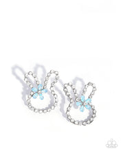 Load image into Gallery viewer, Bunny Backdrop - Blue Post Earrings