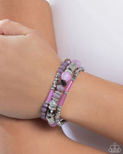 Load image into Gallery viewer, Colorful Conversation - Purple Set of Bracelets