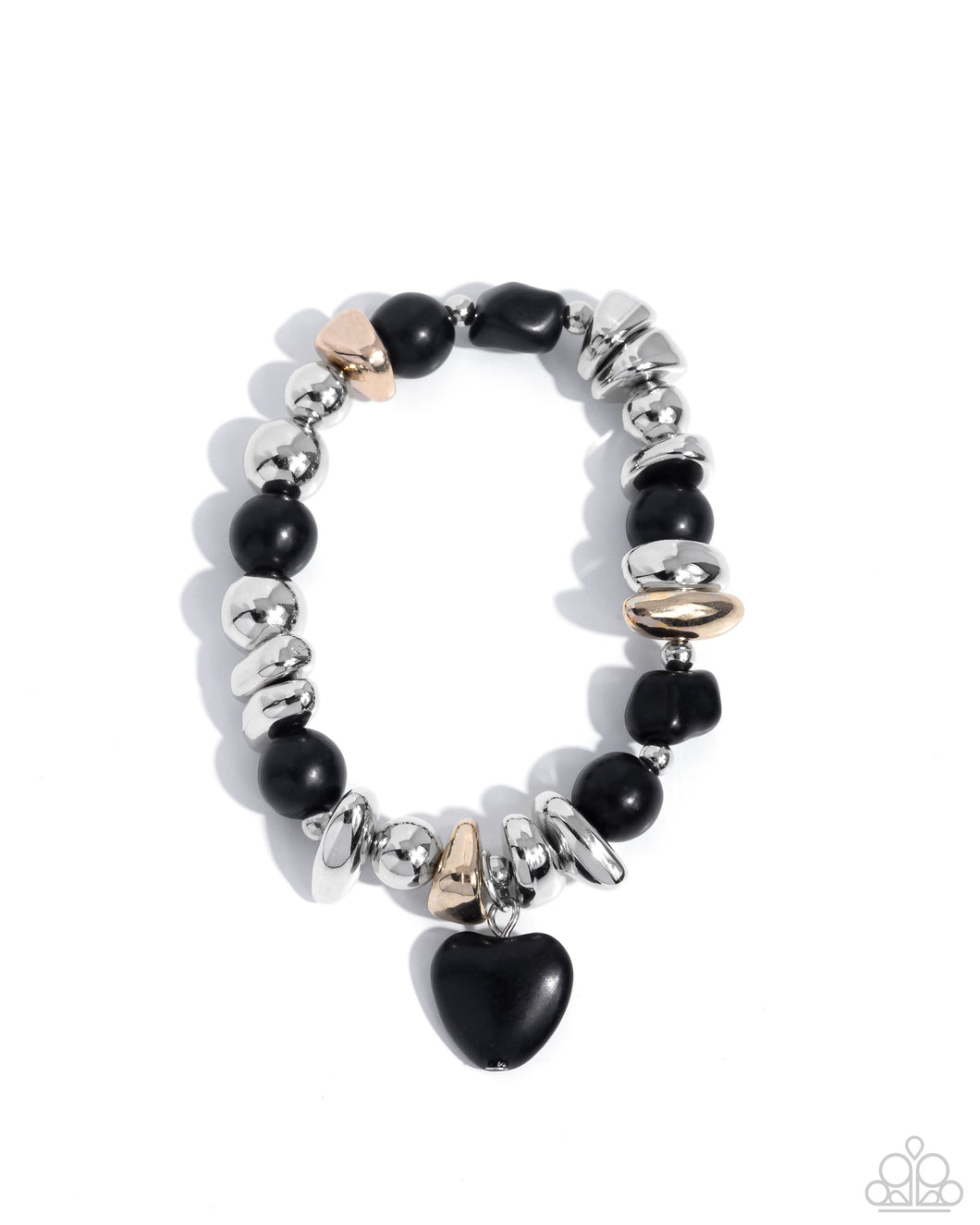 Adorably Asymmetrical - Black Bracelet