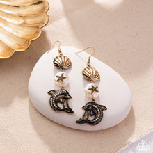 Load image into Gallery viewer, Delightful Dolphin - Gold Earring