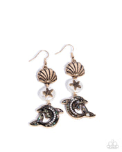 Load image into Gallery viewer, Delightful Dolphin - Gold Earring