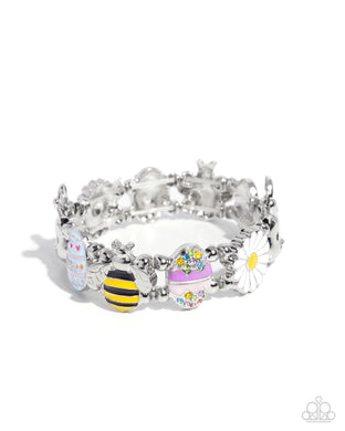 Eager Easter - Multicolor Stretchy Bracelet