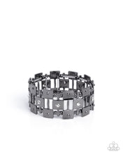 Load image into Gallery viewer, Puzzling Persistence - Black Gunmetal Stretchy Bracelet