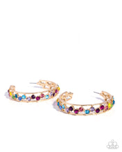 Load image into Gallery viewer, Scattered Sophistication - Multicolor Hoop Earrings